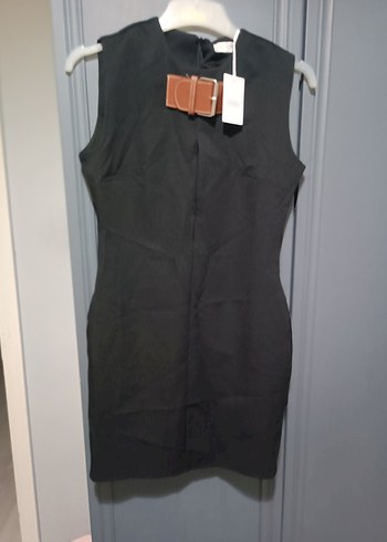 Siyah V Yaka Kolsuz Uzun Abiye Elbise - Görsel 6