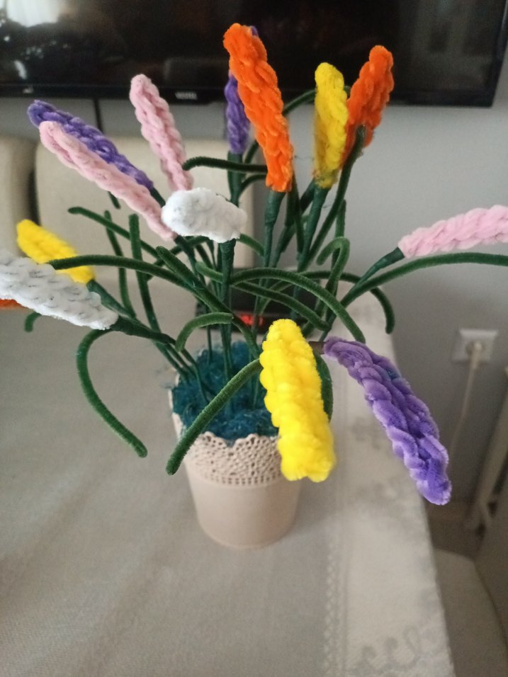 Renkli El Yapımı Bohem Çiçek Aranjmanı - Görsel 2