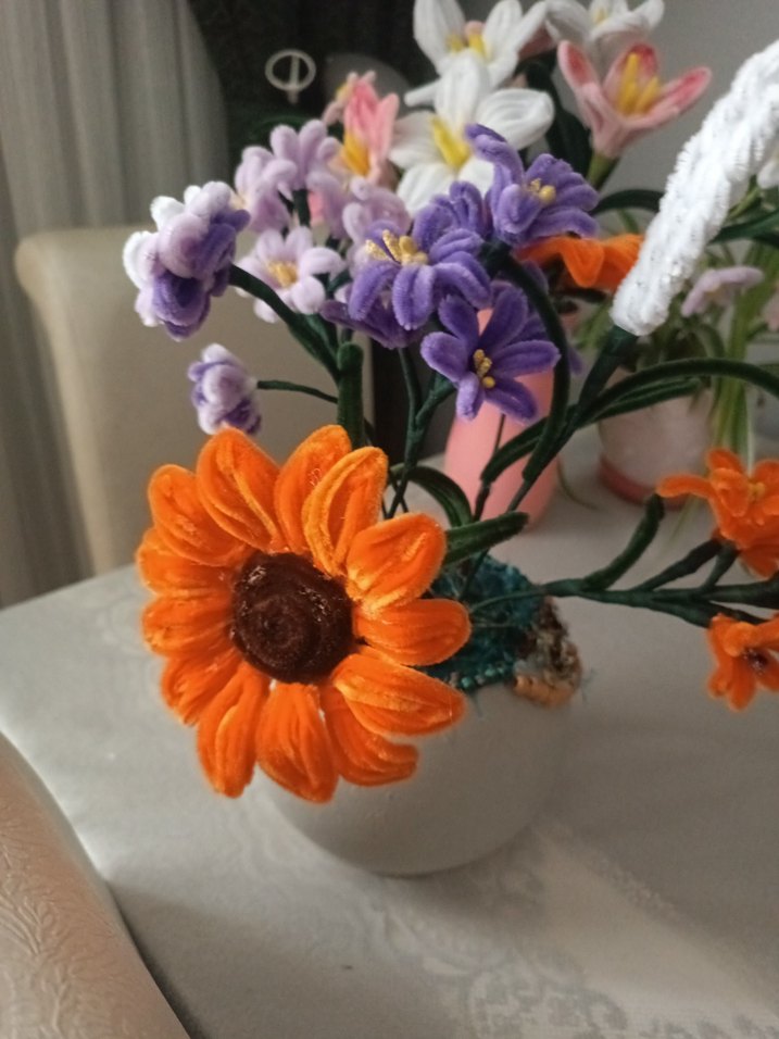 Renkli El Yapımı Bohem Çiçek Aranjmanı - Görsel 2