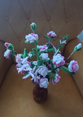 Bohem Tarzı El Yapımı Keçe Çiçek Aranjmanı - Görsel 2