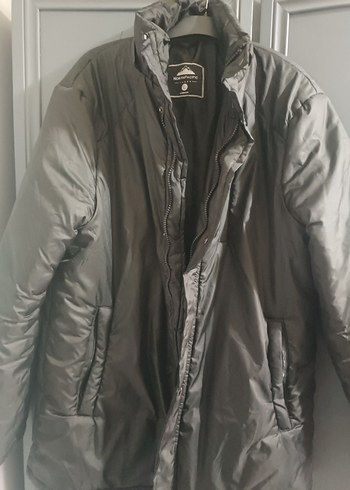 Fermuarlı Gri Erkek Midi Mont - Görsel 2