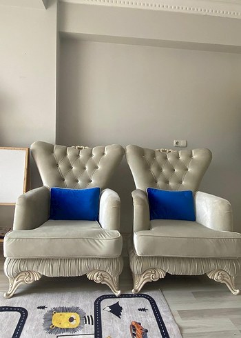 Diğer Modern Klasik bej tekli koltuk