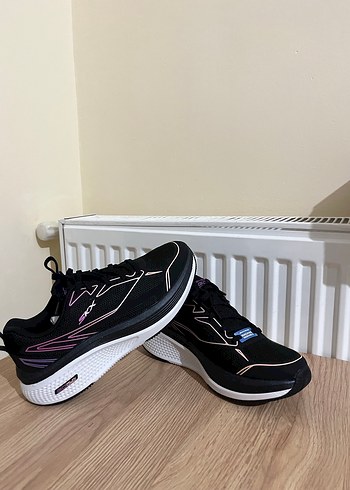 Siyah Baskılı Bağcıklı Kadın Sneaker - Görsel 2