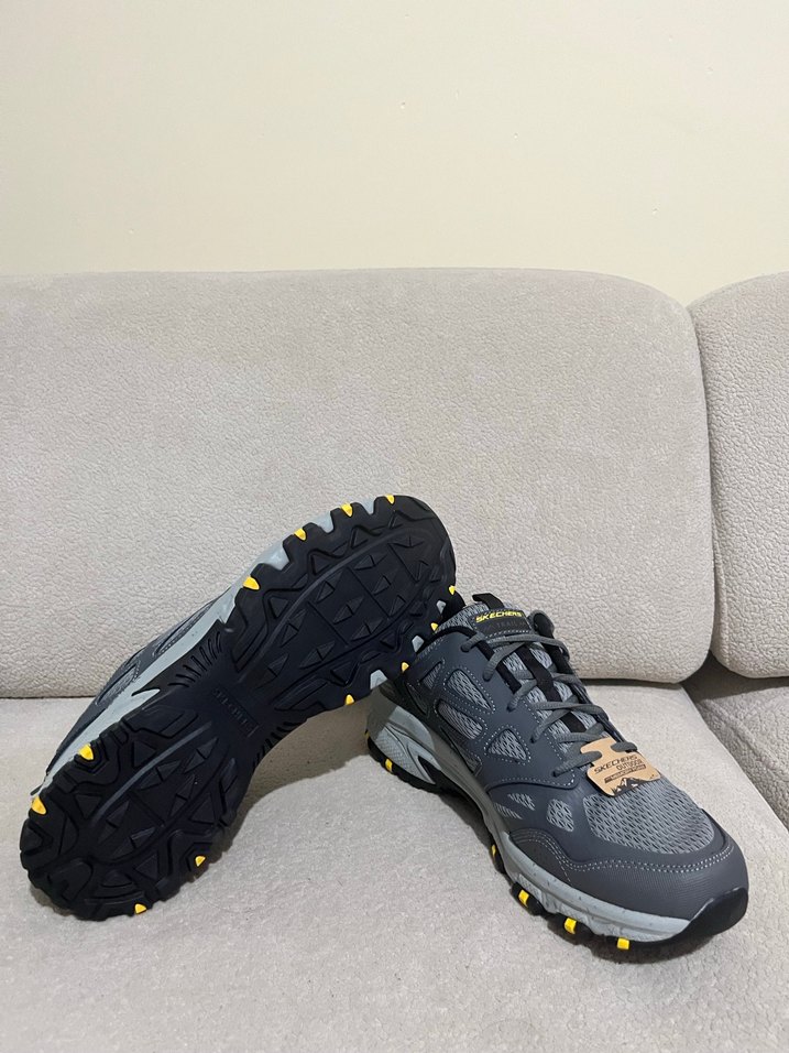 Gri Erkek Spor Ayakkabı Velcro Bağcıklı - Görsel 3