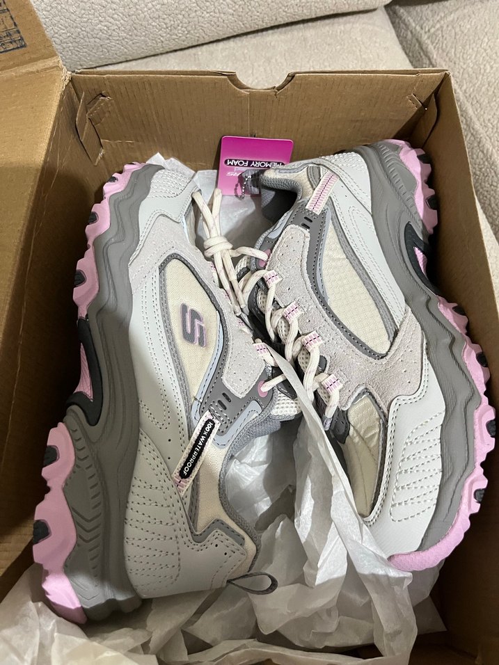 Gri Skechers Kadın Spor Ayakkabı Platform Topuklu - Görsel 4