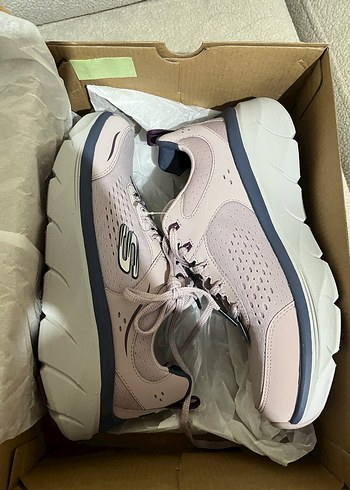 Pembe Platform Topuklu Skechers Spor Ayakkabı - Görsel 4