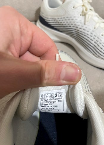 Beyaz Elastik Bağcıklı Kadın Spor Ayakkabı - Görsel 5