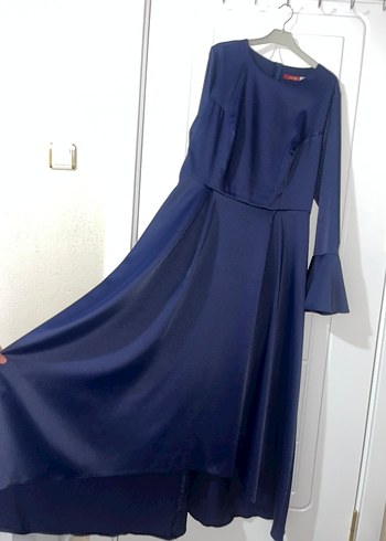 Tesettür saten abiye elbise - Görsel 6