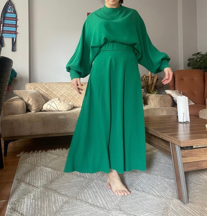 Yeşil Uzun Kollu alt üst takım - Görsel 2