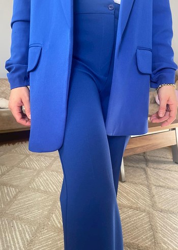 Mavi Uzun Kollu Kadın Blazer Ceket - Görsel 2