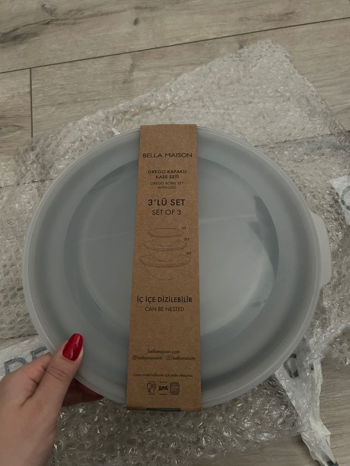 Bella maison 3 lu saklama kabi - Görsel 2