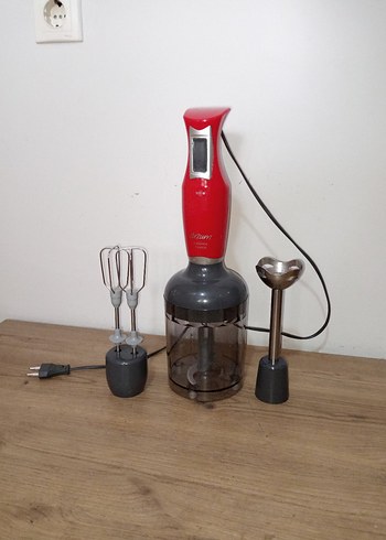 Kırmızı Çok Fonksiyonlu Blender Seti