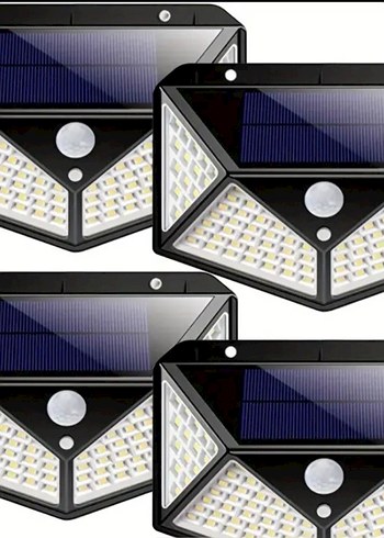  Beden siyah Renk LED Solar Duvar Lambası