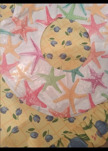 Diğer Pastel Renkli Deniz Yıldızı Desenli Bebek Can Simidi