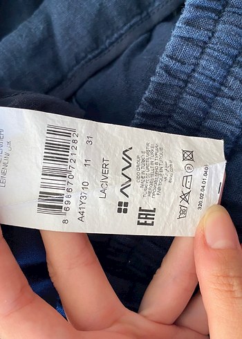 Zara Avva keten lacivert erkek şort