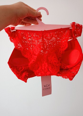 Renkli Desenli Midi Kırmızı Sütyen - Görsel 2