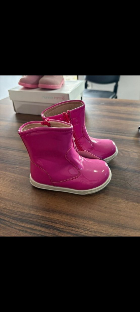 Kız Çocuk Parlak Pembe Lastik Bot - Görsel 2
