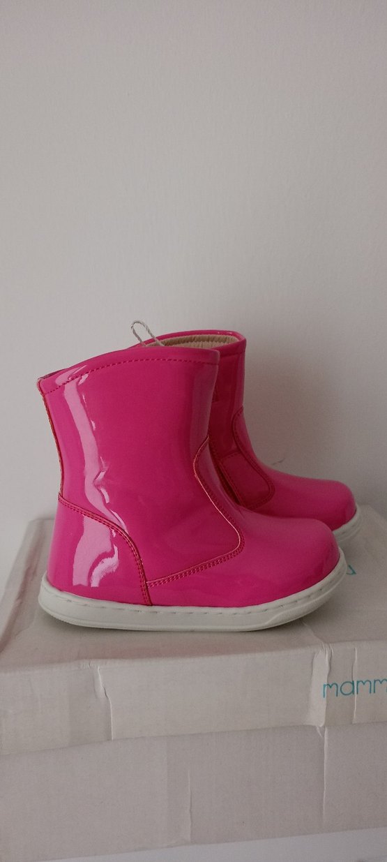 Kız Çocuk Parlak Pembe Lastik Bot - Görsel 4