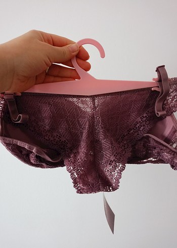 Bordo Bohem Midi Dantel Sütyen - Görsel 3