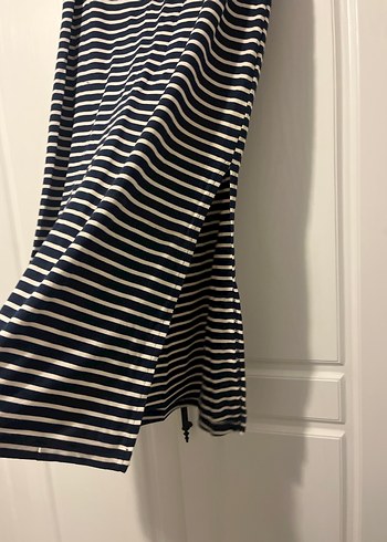 Çizgili Drapeli Uzun Kadın Etek - Görsel 2