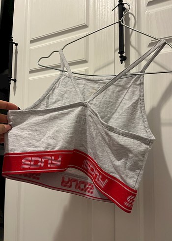 Gri Spor Kısa İnce Askılı Atlet - Görsel 3