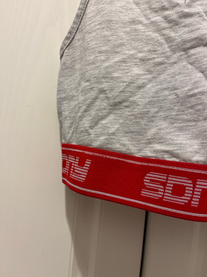 Gri Spor Kısa İnce Askılı Atlet - Görsel 2