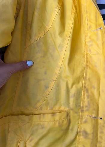 Sarı Midi Kadın Yağmurluk - Görsel 4
