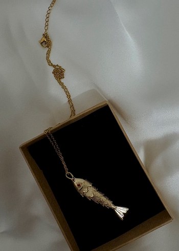 Balık Figürlü Şans Kolye Çelik - Görsel 2