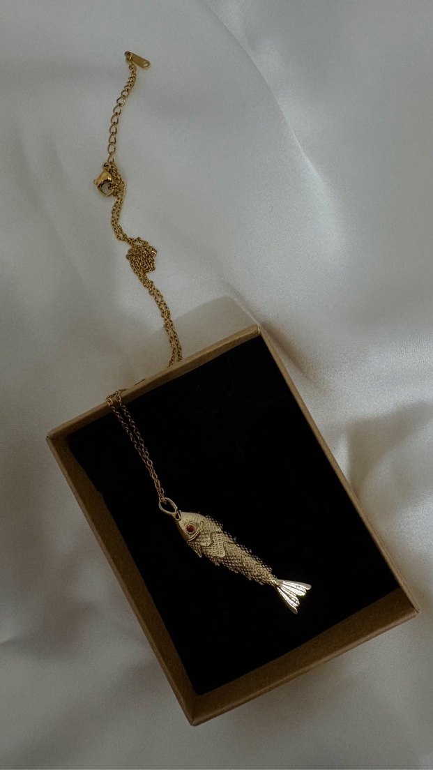 Balık Figürlü Şans Kolye Çelik - Görsel 2