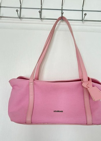 Kanvas Pembe Kapaklı Bowling Çanta - Görsel 2