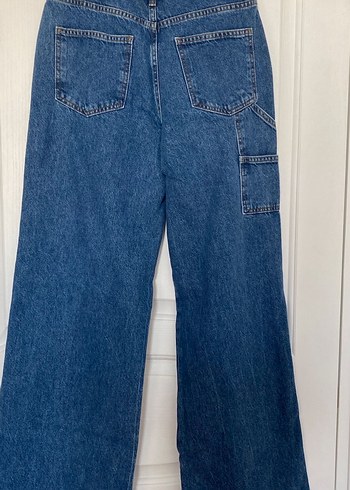 Kadın Cep Detaylı Yüksek Bel Wide Leg - Görsel 3