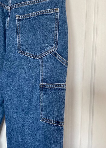 Kadın Cep Detaylı Yüksek Bel Wide Leg - Görsel 4