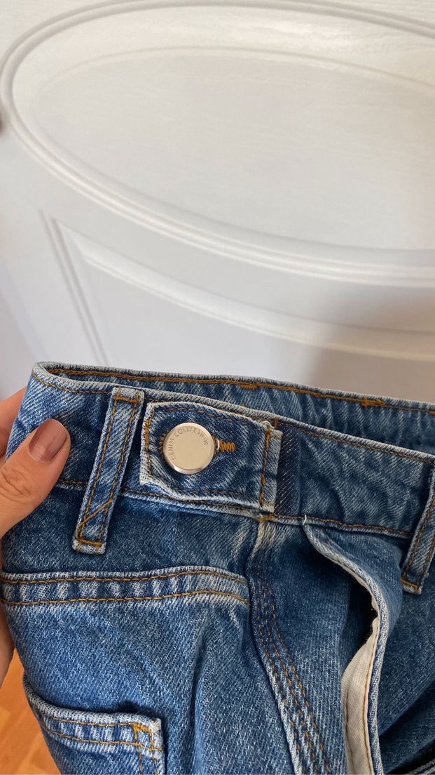 Kadın Cep Detaylı Yüksek Bel Wide Leg - Görsel 2