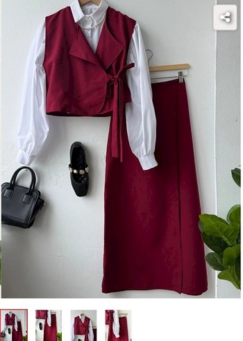 H&M yelek etek takım