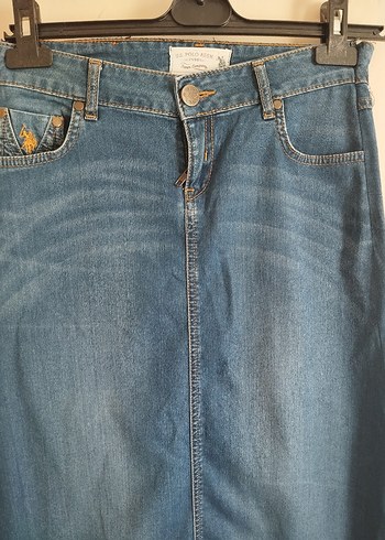 U.S Polo Assn. Kadın Lacivert Kot Etek us polo