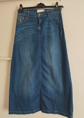 Kadın Lacivert Kot Etek us polo