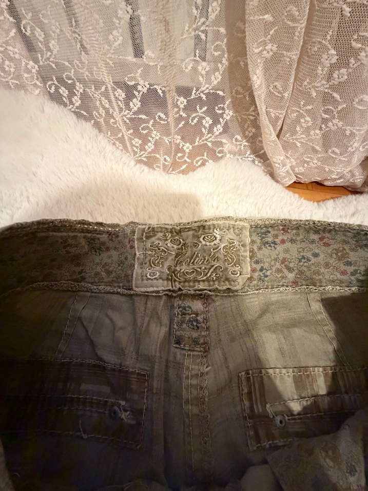 Kadin Bol Kesim Kareli Pantolon - Görsel 5