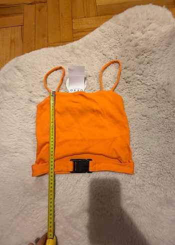 Turuncu Askılı Kemerli Mini Atlet - Görsel 2