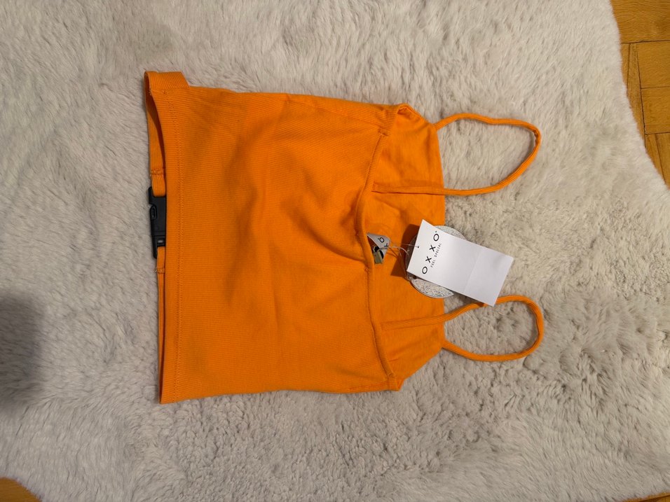 Turuncu Askılı Kemerli Mini Atlet - Görsel 3