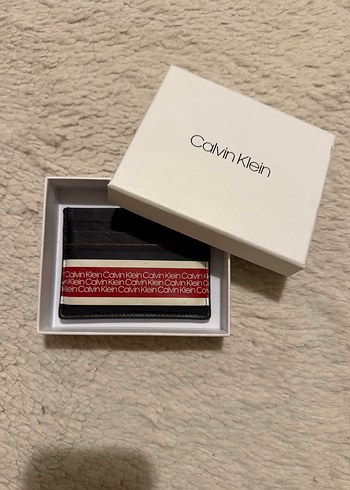 Calvin Klein Siyah Kirmizi Desenli Cuzdan