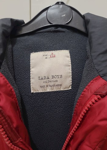 Düğmeli Koyu Kırmızı Erkek Çocuk Mont - Görsel 2