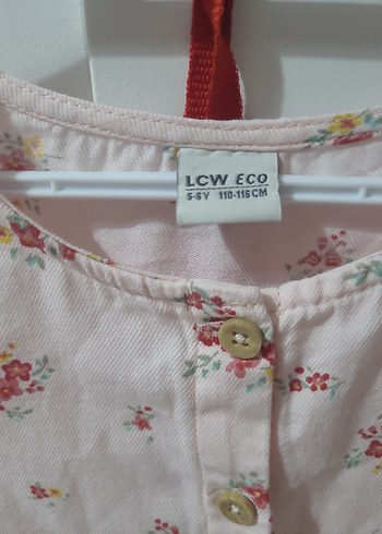 Çiçek Desenli Pembe Uzun Kollu Kız Elbisesi - Görsel 2