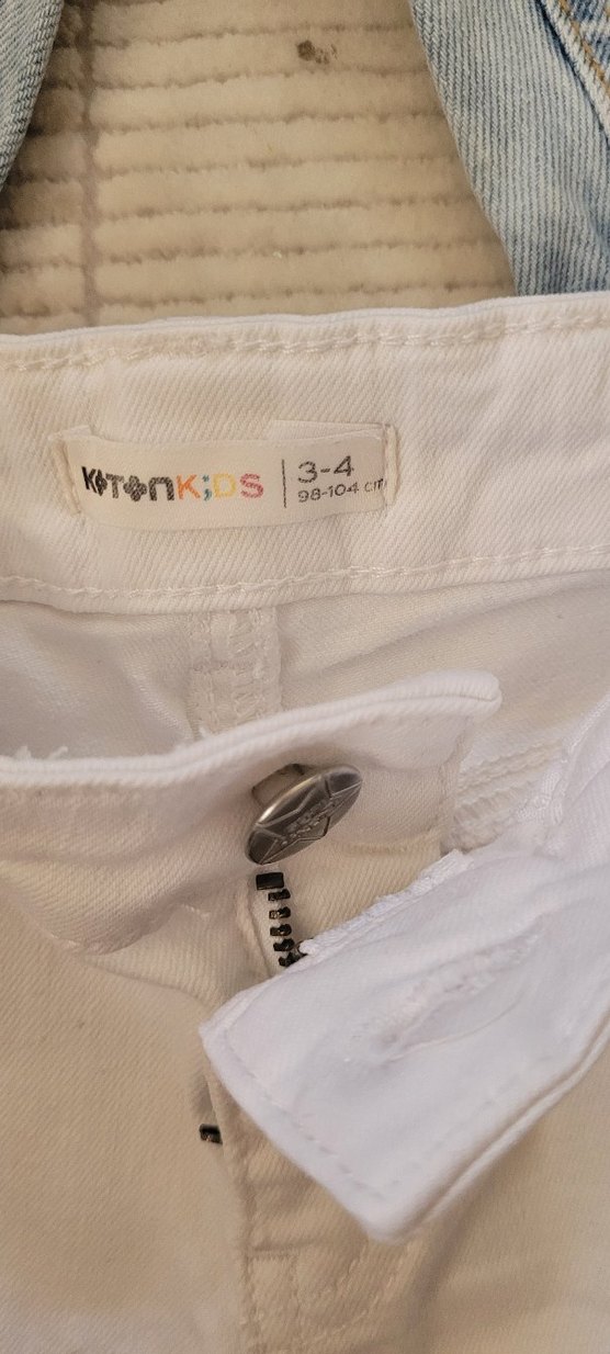 Beyaz Erkek cocuk Kot Şort Rahat Kesim - Görsel 2