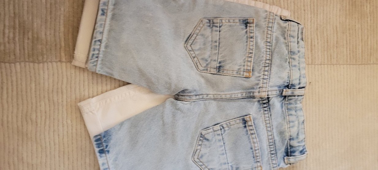 Beyaz Erkek cocuk Kot Şort Rahat Kesim - Görsel 4