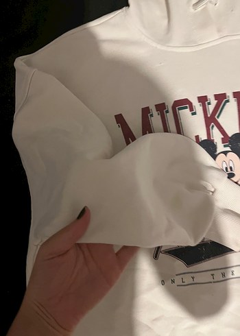 Baskılı Kapüşonlu Kadın Sweatshirt - Görsel 3