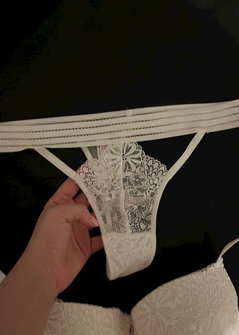 Beyaz Bohem Tarz Midi Sütyen ve Tanga Takımı - Görsel 5