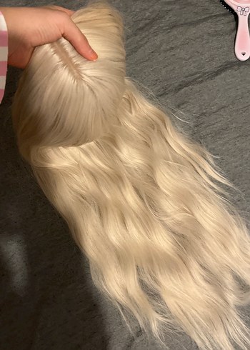 Bebek sarısı uzun saç peruk - Görsel 5