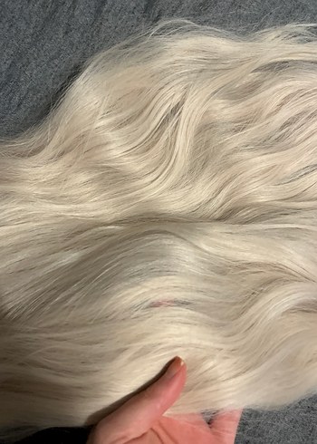 Bebek sarısı uzun saç peruk - Görsel 2