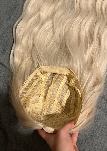 Bebek sarısı uzun saç peruk - Görsel 6