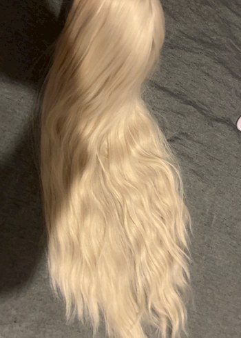 Bebek sarısı uzun saç peruk - Görsel 7